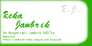 reka jambrik business card